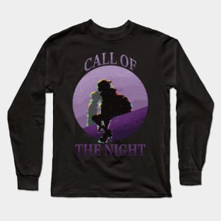 COTN11 Fanart Glitch Nazuna Nanakusa x Kou Yamori Call of the Night Yofukashi no Uta Couple Wallpaper Awesome Vintage Sunset Silhouette Vampire Anime Girls Characters Season 2 Animangapoi August 2023 Long Sleeve T-Shirt